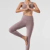 High-Waist Alosoft 7/8 Highlight Legging - Rose foncé Quartz chiné