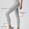 High-Waist Alosoft 7/8 Relay Legging - Gris chiné athlétique/Blanc