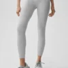 High-Waist Alosoft 7/8 Relay Legging - Gris chiné athlétique/Blanc