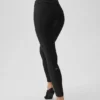 High-Waist Alosoft 7/8 Relay Legging - Noir/Blanc