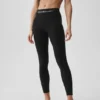 High-Waist Alosoft 7/8 Relay Legging - Noir/Blanc