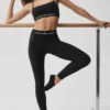 High-Waist Alosoft 7/8 Relay Legging - Noir/Blanc