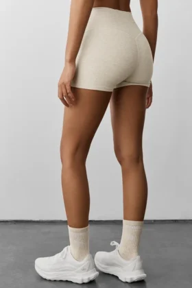 High-Waist Alosoft Carefree 3″ – Oatmeal Heather