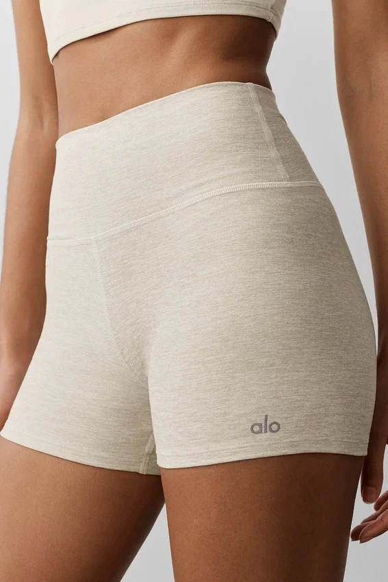 High-Waist Alosoft Carefree 3" - Oatmeal Heather