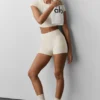 High-Waist Alosoft Carefree 3" - Oatmeal Heather