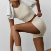 High-Waist Alosoft Carefree 3" - Oatmeal Heather