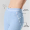 High-Waist Alosoft « Heart Throb » 4” - Bleu coquillage chiné/Blanc