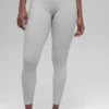 High-Waist Alosoft Heart Throb Legging - Gris chiné athlétique/Blanc