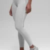 High-Waist Alosoft Heart Throb Legging - Gris chiné athlétique/Blanc