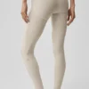 High-Waist Alosoft Heart Throb Legging – Gris chiné avoine/Blanc