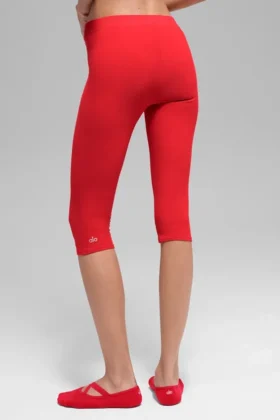 High-Waist Alosoft Iconic 90’S – Rouge vif