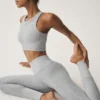 High-Waist Alosoft Lounge Legging - Gris chiné athlétique