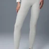 High-Waist Alosoft Lounge Legging - Gris chiné athlétique
