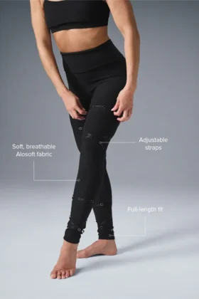 High-Waist Alosoft Spotlight Legging – Noir