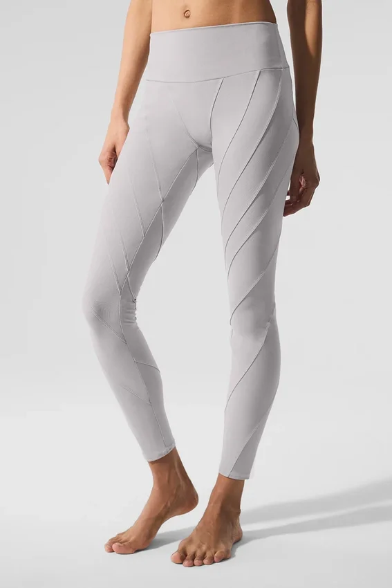 High-Waist Alosoft Sunray Legging - Gris ciel délavé