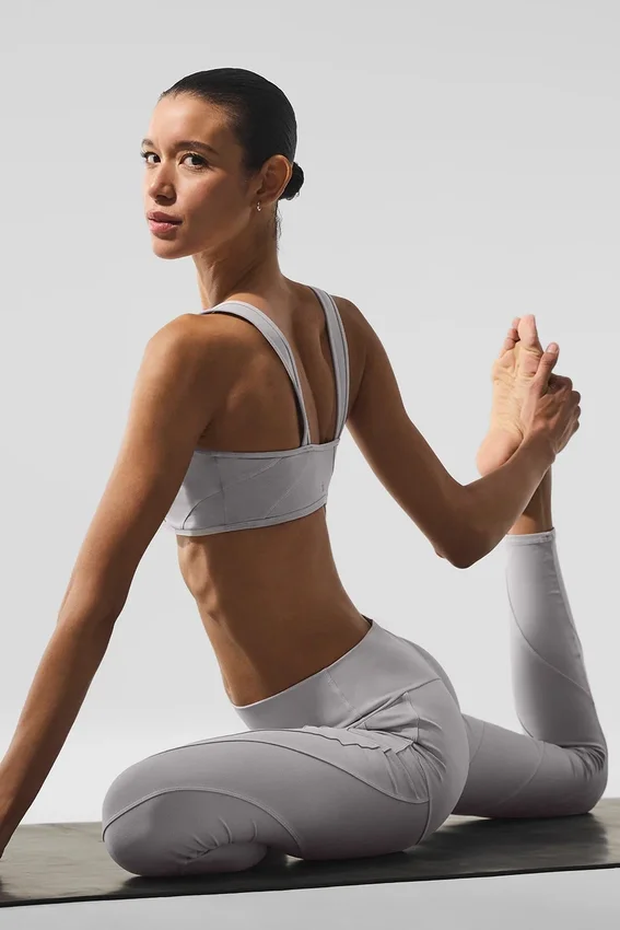 High-Waist Alosoft Sunray Legging - Gris ciel délavé