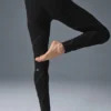 High-Waist Alosoft Sunray Legging - Noir/Blanc