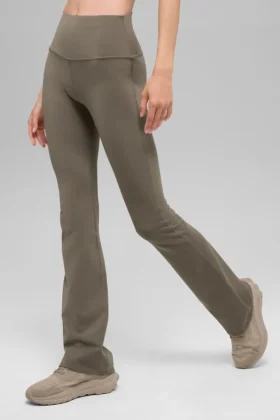 High-Waist Bootcut Legging Airbrush - Cacao clair