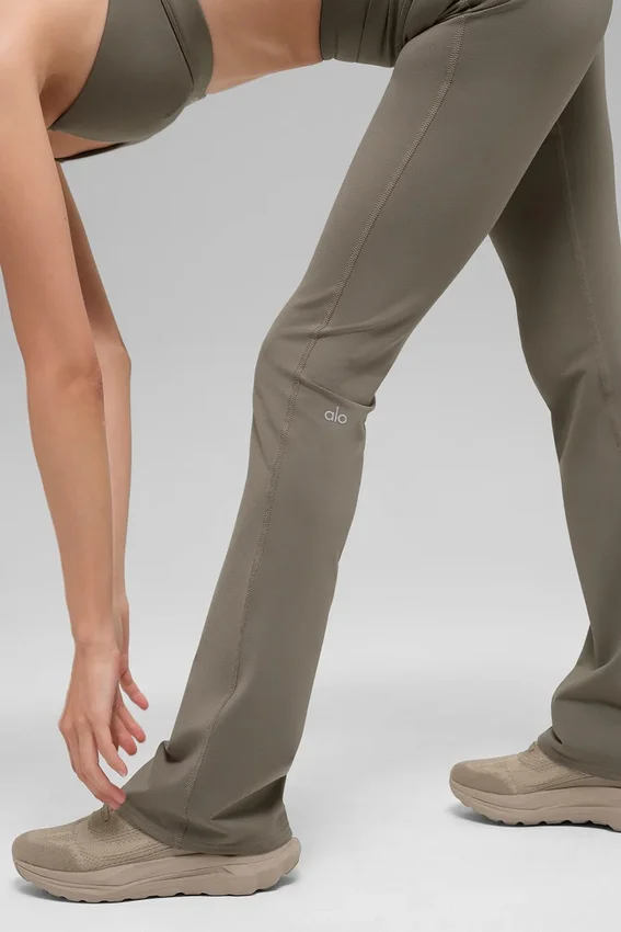 High-Waist Bootcut Legging Airbrush - Cacao clair