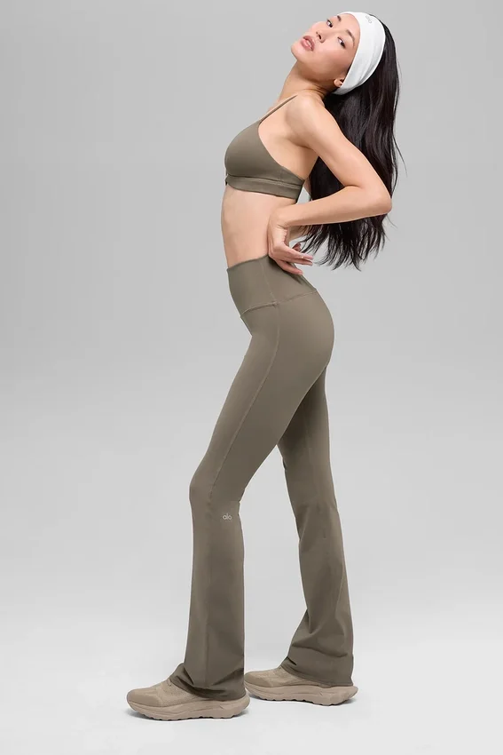 High-Waist Bootcut Legging Airbrush - Cacao clair