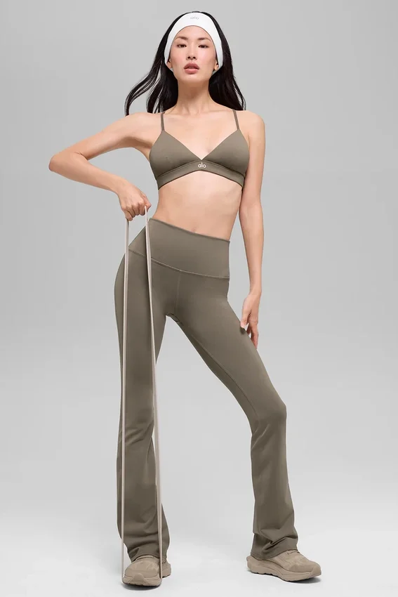 High-Waist Bootcut Legging Airbrush - Cacao clair