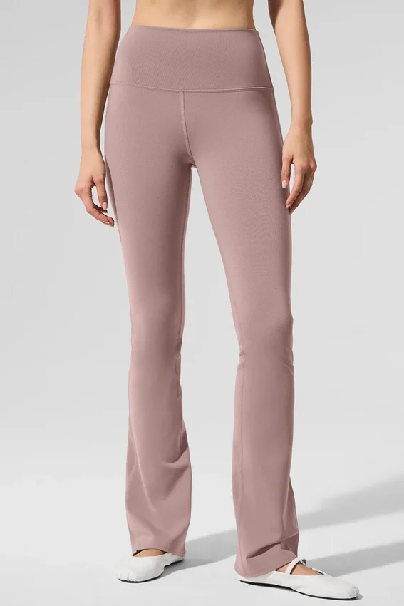 High-Waist Bootcut Legging Airbrush - Taupe