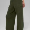 High-Waist Cargo Pant en maille Scholar - Vert olive