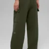 High-Waist Cargo Pant en maille Scholar - Vert olive