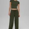 High-Waist Cargo Pant en maille Scholar - Vert olive