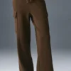 High-Waist Cargo Pant Scholar Knit - Espresso