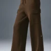 High-Waist Cargo Pant Scholar Knit - Espresso