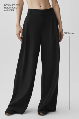High-Waist Dreamscape Trouser (coupe classique) – Noir