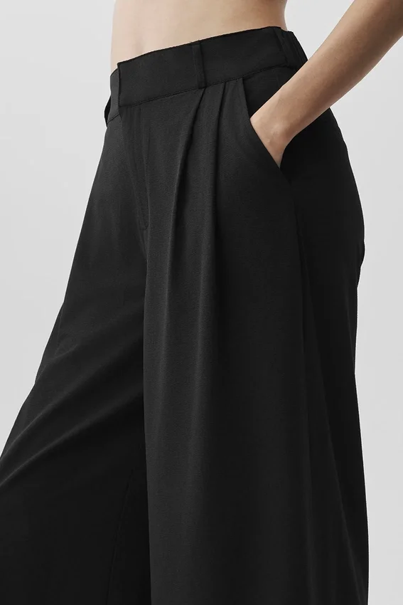 High-Waist Dreamscape Trouser (coupe classique) - Noir