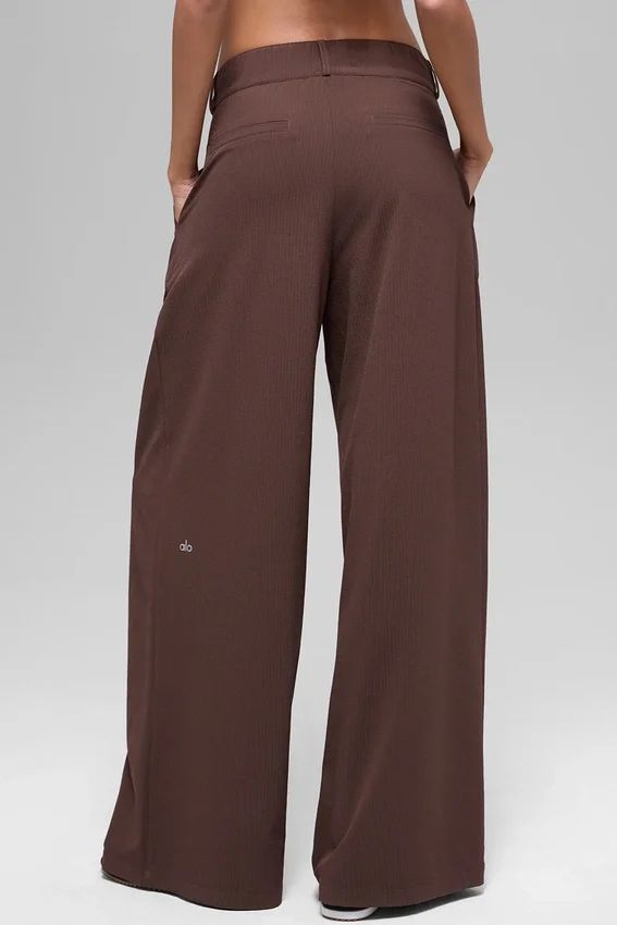 High-Waist Dreamscape Trouser (long) - Brownstone