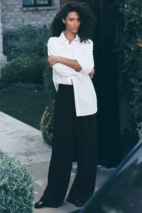 High-Waist Dreamscape Trouser (long) - Noir