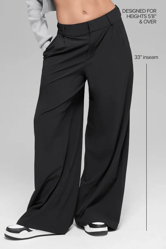 High-Waist Dreamscape Trouser (long) - Noir