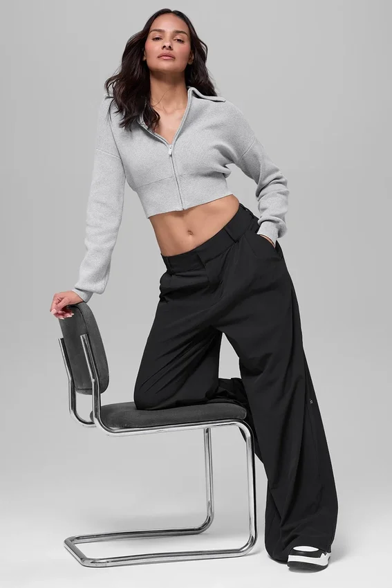High-Waist Dreamscape Trouser (long) - Noir