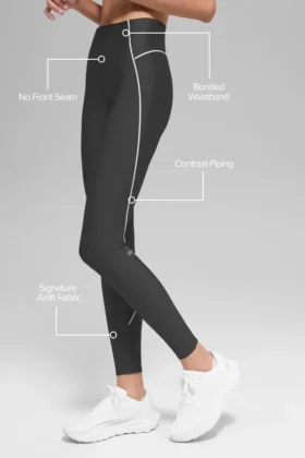 High-Waist Haven Legging d’Airlift – Anthracite/Blanc