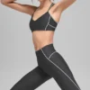 High-Waist Haven Legging d'Airlift - Anthracite/Blanc