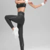 High-Waist Haven Legging d'Airlift - Anthracite/Blanc