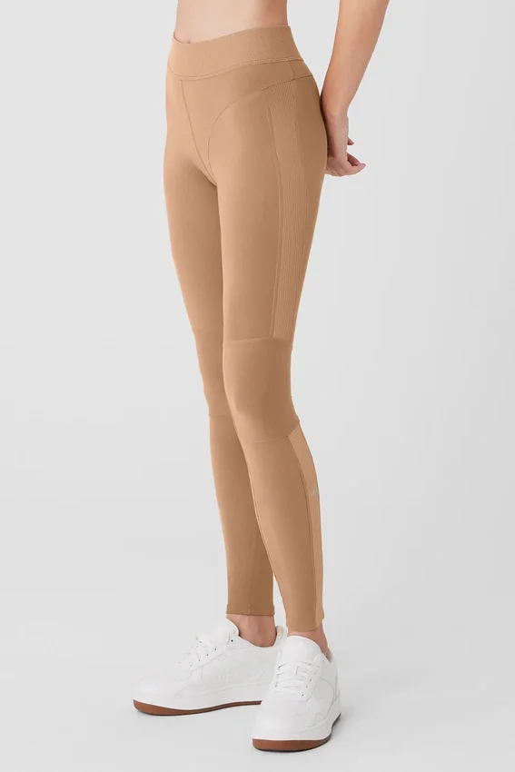 High-Waist Head Start Legging d’Alosoft – Toasted Almond