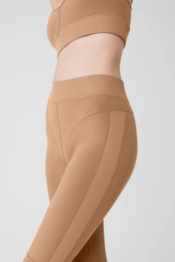 High-Waist Head Start Legging d’Alosoft – Toasted Almond