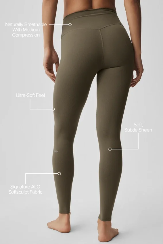 High-Waist Legging Alo Softsculpt – Olive Tree