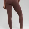 High-Waist Legging sans coutures et côtes bicolores – Brownstone Heather
