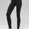 High-Waist Leggings sans coutures et côtes bicolores – Noir