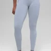 High-Waist Leggings sans coutures à rayures bicolores - Winter Frost Heather
