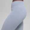 High-Waist Leggings sans coutures à rayures bicolores - Winter Frost Heather