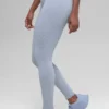High-Waist Leggings sans coutures à rayures bicolores - Winter Frost Heather