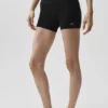 High-Waist Modal Ribbed Short - Black