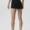 High-Waist Modal Ribbed Short - Black